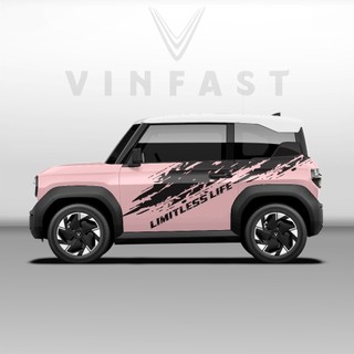 Tem dán xe VF3 - Decal dán xe VF3 MẪU TEM THỂ THAO CÁ TÍNH  1 bộ dán 2 bên ( mẫu VF3 - 57 )