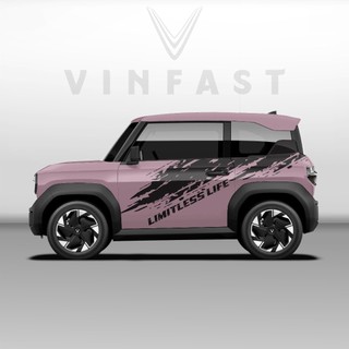 Tem dán xe VF3 - Decal dán xe VF3 MẪU TEM THỂ THAO CÁ TÍNH  1 bộ dán 2 bên ( mẫu VF3 - 57 )