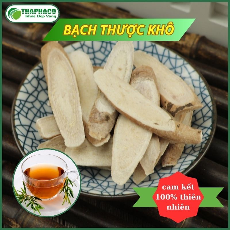 Bạch thược sấy khô túi lớn loại 1kg - Hàng sạch thơm cao cấp - Thảo Dược THAPHACO