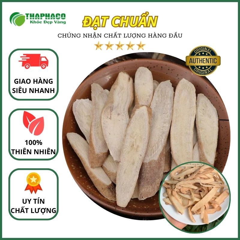 Bạch thược sấy khô túi lớn loại 1kg - Hàng sạch thơm cao cấp - Thảo Dược THAPHACO