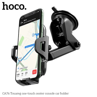 Giá đỡ điện thoại trên Xe hơi, Ô tô Hoco CA76 Gắn trên Taplo, Mặt kính (Đen) - NHẤT TÍN Computer