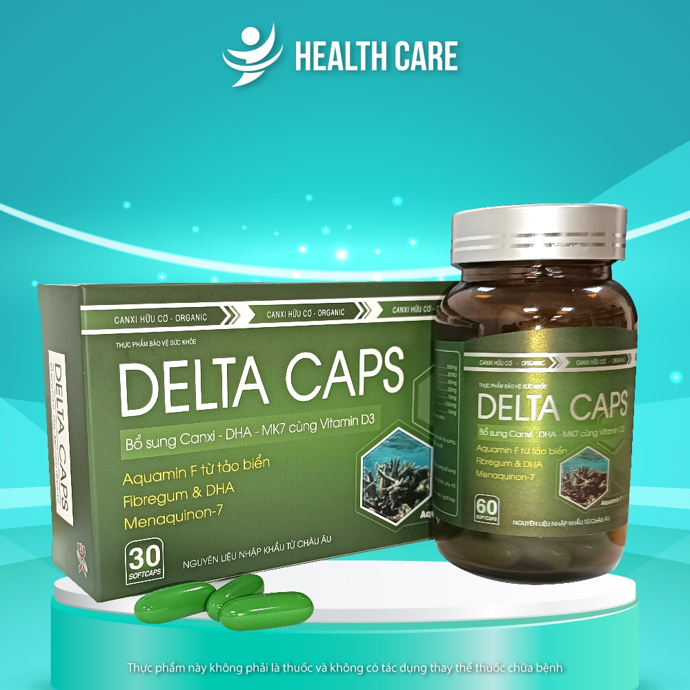 Viên Uống Bổ Sung Canxi và Vitamin D3 DELTA CAPS ĐK Hỗ Trợ Xương Răng ...