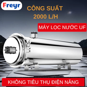 Máy lọc nước UF Lõi Lọc PVDF, lọc nước đầu nguồn, lọc nước sinh hoạt, nước máy, công suất 2000L/giờ