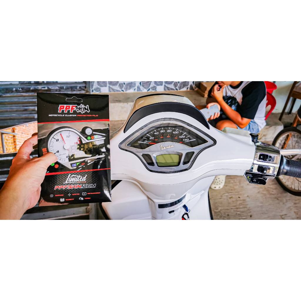 PPF Vespa sprint.. dán bảo vệ mặt đồng hồ xe , xước tự phục hồi vết xước dâm