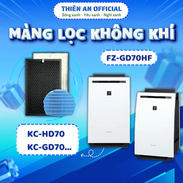 Màng lọc không khí thay thế Mã: FZ-GD70HF, KC-HD70, KC-GD70,... máy lọc không khí 4in bù ẩm, hút ẩm