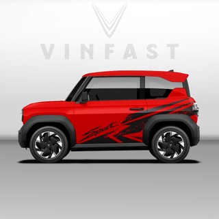 Tem dán xe VF3 - Decal dán xe VF3 MẪU TEM THỂ THAO CÁ TÍNH . 1 bộ dán 2 bên ( mẫu VF3 - 62 )