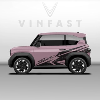 Tem dán xe VF3 - Decal dán xe VF3 MẪU TEM THỂ THAO CÁ TÍNH . 1 bộ dán 2 bên ( mẫu VF3 - 62 )