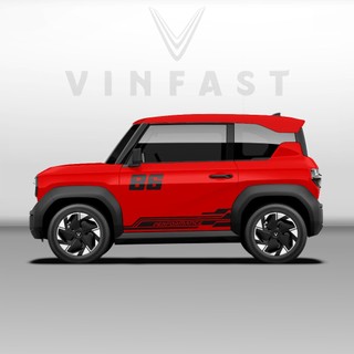 Tem dán xe VF3 - Decal dán xe VF3 MẪU TEM THỂ THAO CÁ TÍNH . 1 bộ dán 2 bên ( mẫu VF3 - 66 )