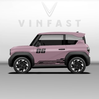 Tem dán xe VF3 - Decal dán xe VF3 MẪU TEM THỂ THAO CÁ TÍNH . 1 bộ dán 2 bên ( mẫu VF3 - 66 )