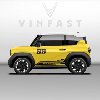 Tem dán xe VF3 - Decal dán xe VF3 MẪU TEM THỂ THAO CÁ TÍNH . 1 bộ dán 2 bên ( mẫu VF3 - 66 )