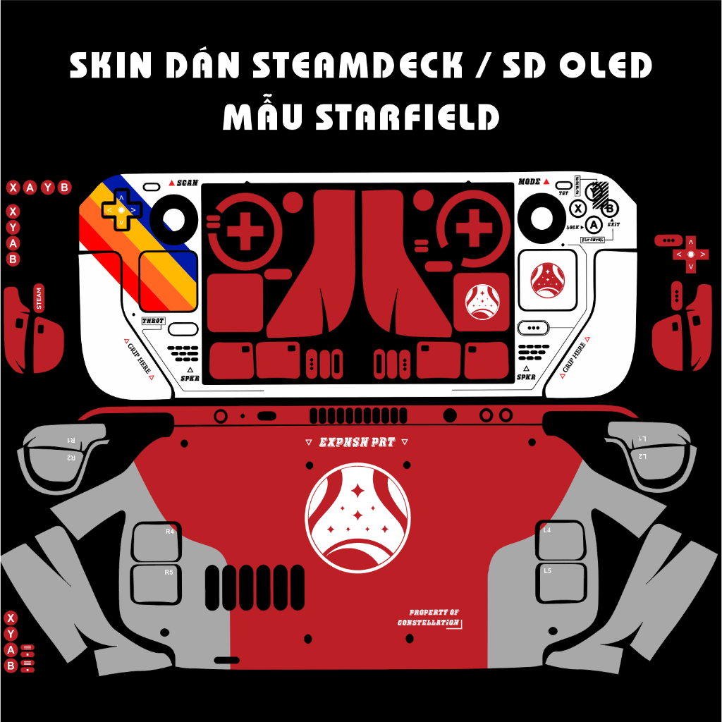 Skin dán Steam Deck / SD OLED mẫu Starfield Expnsn Prt | Film 3M | Miếng dán Steamdeck custom theo yêu cầu