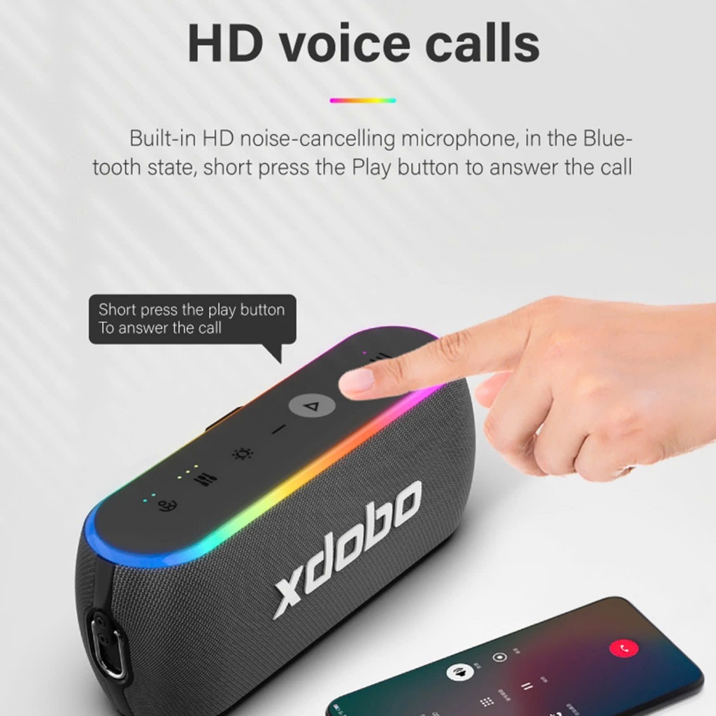 Loa Bluetooth 5.3 Xdobo X8 III Công Suất 60W Tích Hợp Power Bank Chống Nước IPX7 Hỗ Trợ Thẻ TF, DSP, TWS, Dải Led RGB | BigBuy360 - bigbuy360.vn