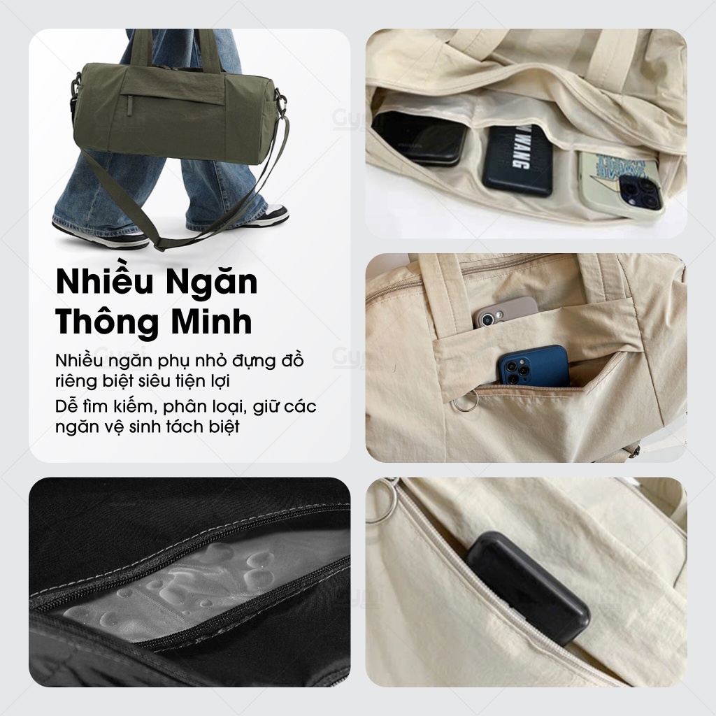 Túi Trống Thể Thao Màu Pastel - Đeo Chéo & Xách Tay, Phong Cách Hiện Đại - TuiTrongPastel