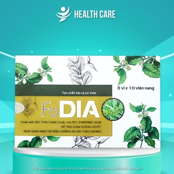 Viên Uống Dây Thìa Canh FoDia Fobe Hỗ Trợ Giảm Đường Huyết Và Ổn Định Đường Huyết - Hộp 30 viên