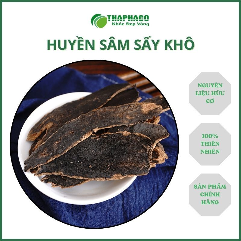 Huyền Sâm/Hắc Sâm Khô Cao Cấp - Hàng Loại 1 - Túi lớn 500gram - Thaphaco