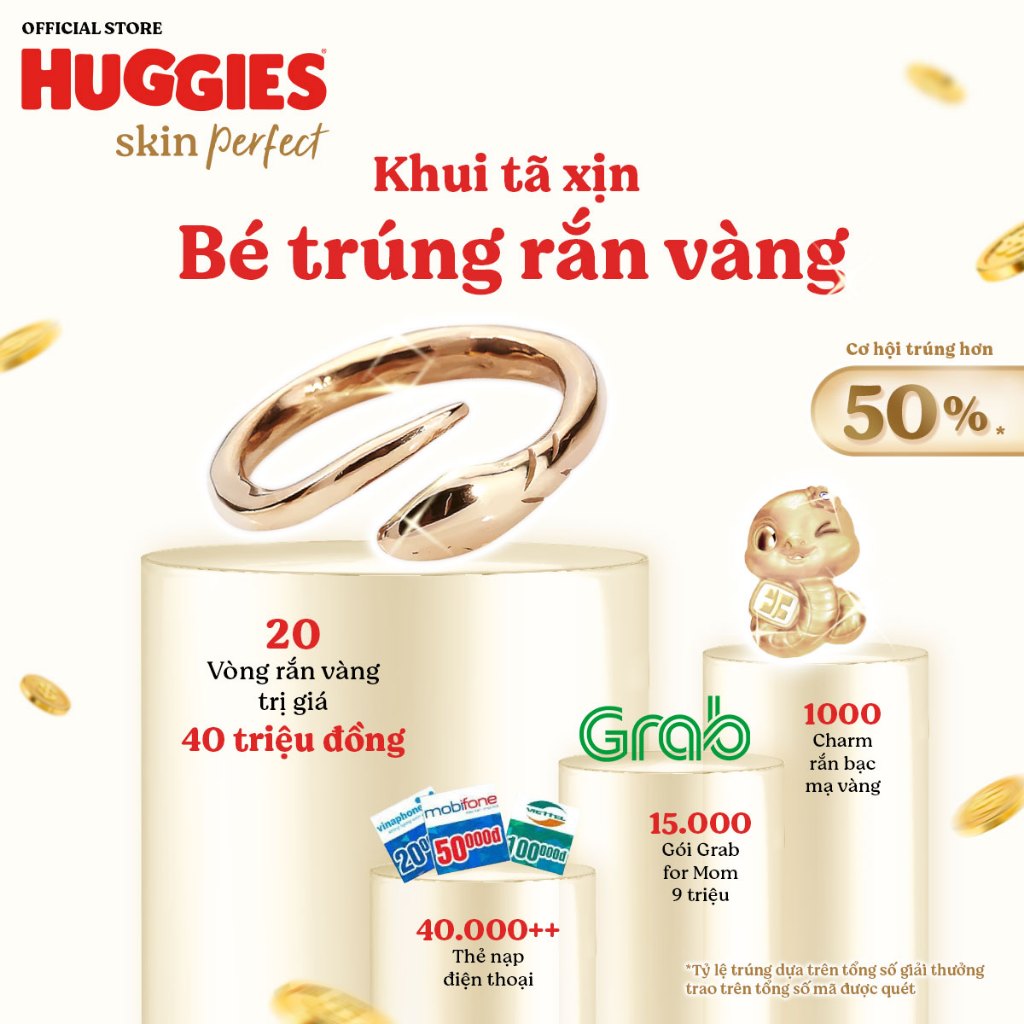 Ảnh Combo 2 Tã quần Huggies Skin Perfect Mega Jumbo M98+4/ L88+4/XL72+4/XXL64+4 với 2 vùng thấm giảm kích ứng da 2