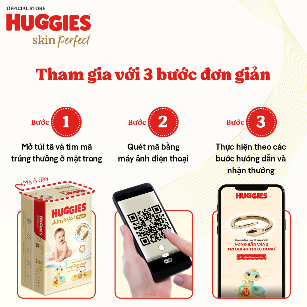 Ảnh Combo 2 Tã quần Huggies Skin Perfect Mega Jumbo M98+4/ L88+4/XL72+4/XXL64+4 với 2 vùng thấm giảm kích ứng da 3