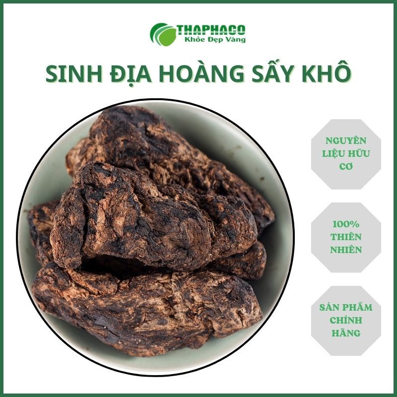 Sinh địa hoàng sấy khô hàng sạch thơm cao cấp - Túi lớn loại 500gram - Thảo Dược THAPHACO
