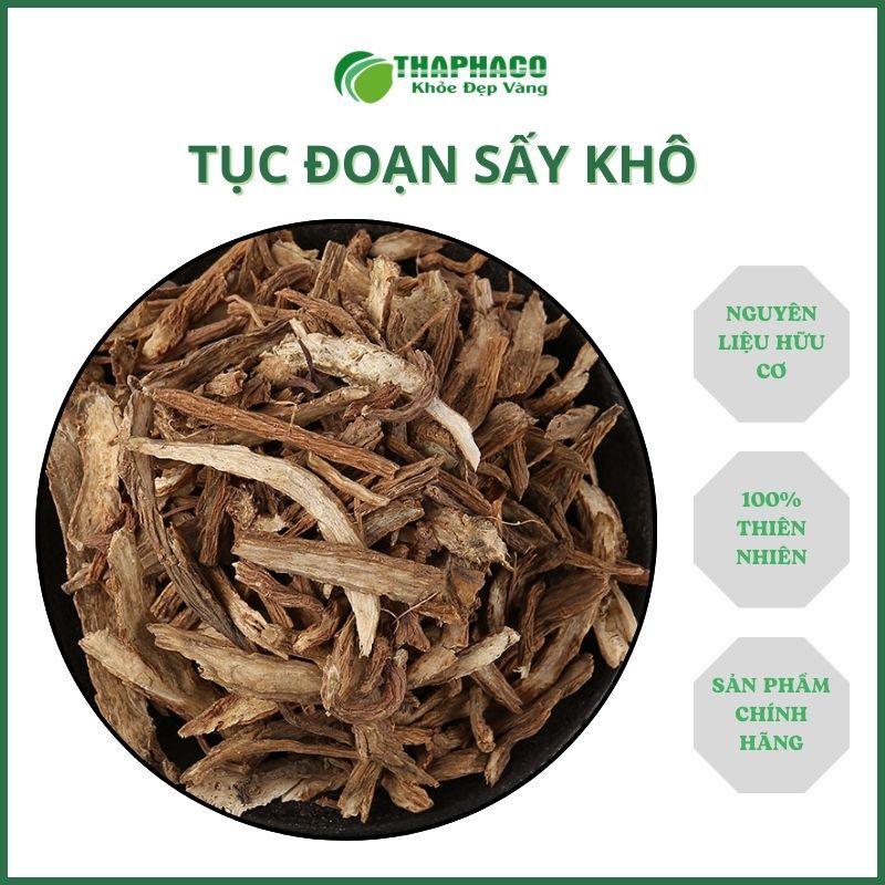 Tục đoạn sấy khô - Hàng sạch thơm cao cấp - Túi lớn loại 1kg - Thảo Dược THAPHACO