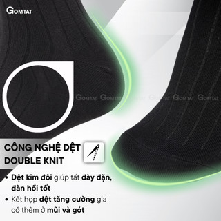 [MODAL PREMIUM] Hộp 5 đôi tất nam đi giày tây GOMTAT, chất liệu sợi Modal gỗ sồi cao cấp kháng khuẩn - STA-5012-CB5