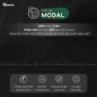 [MODAL PREMIUM] Hộp 5 đôi tất nam đi giày tây GOMTAT, chất liệu sợi Modal gỗ sồi cao cấp kháng khuẩn - STA-5012-CB5