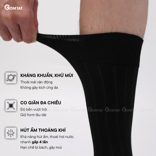 [MODAL PREMIUM] Hộp 5 đôi tất nam đi giày tây GOMTAT, chất liệu sợi Modal gỗ sồi cao cấp kháng khuẩn - STA-5012-CB5
