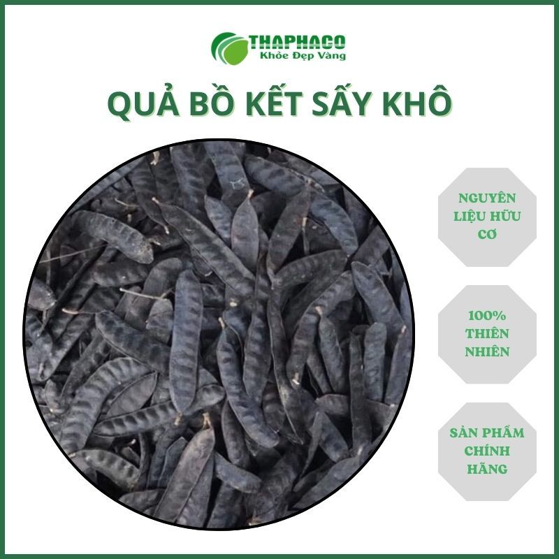 Quả bồ kết sấy khô - Hàng sạch thơm cao cấp - Túi lớn loại 1kg - Thảo dược THAPHACO