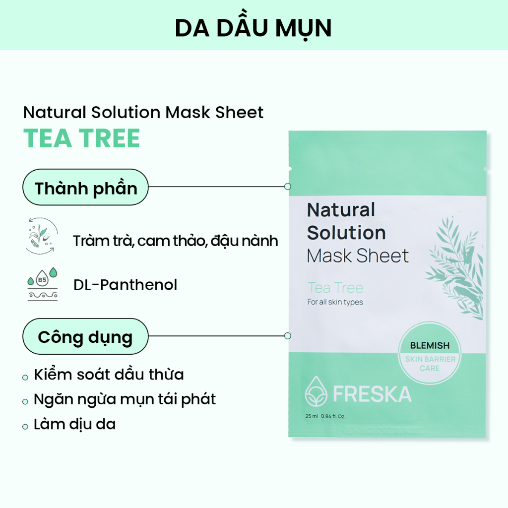 Ảnh Combo 5 Mặt nạ giấy Freska Natural Solution Mask Sheet 25m/m (giao ngẫu nhiên) 3