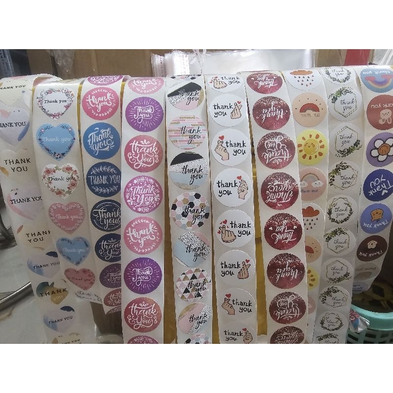 Tem Thankyou, sticker Thankyou , tem cảm ơn 100 cái(TEM LẺ KHÔNG PHẢI ...