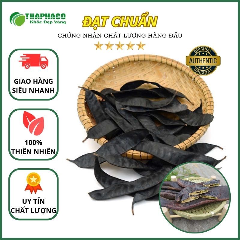 Bồ kết sấy khô giá rẻ - Hàng sạch thơm cao cấp - Túi lớn loại 1kg - Hàng chính hãng thảo dược THAPHACO
