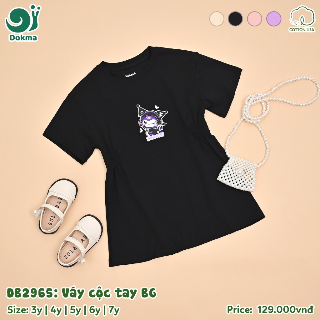 (13-25kg, 3-7Y) Váy Cộc Tay Thời Trang Dokma DB2866 DB2965