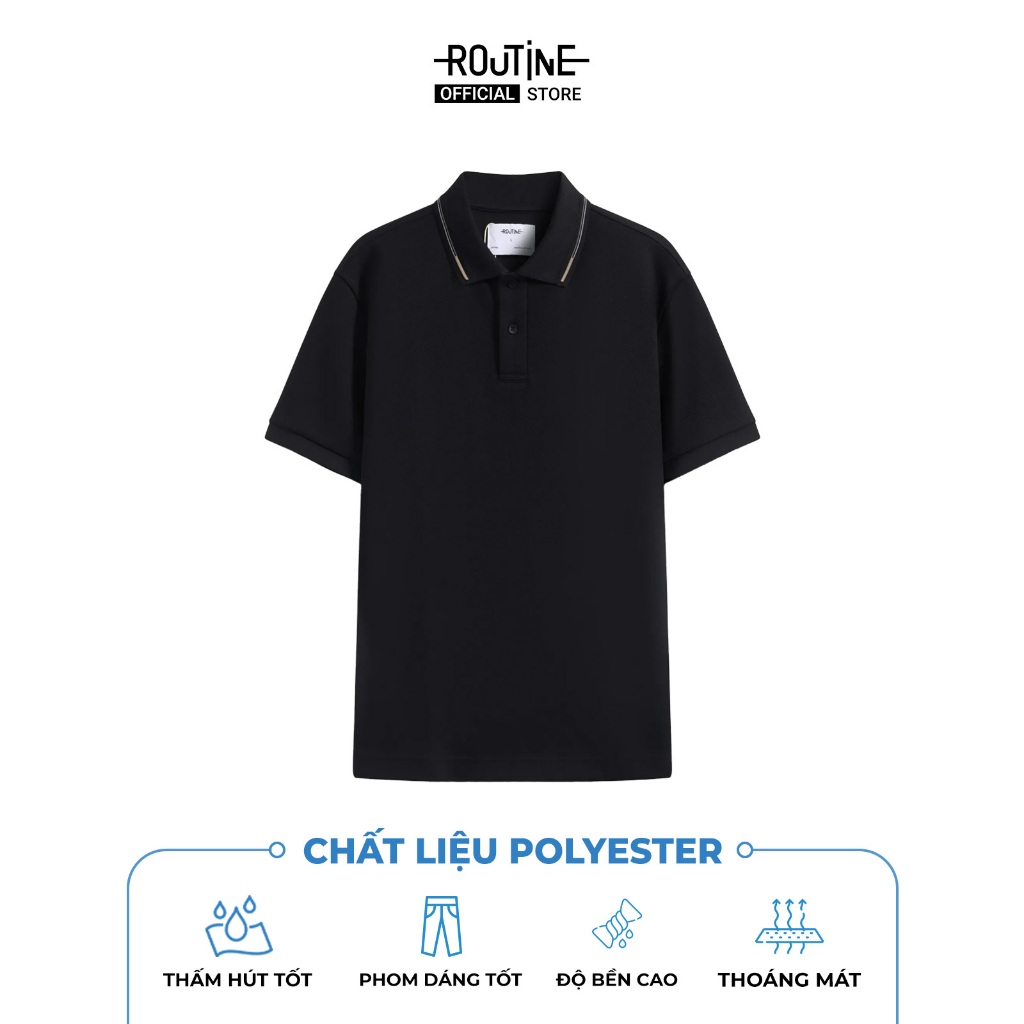 Ảnh Áo Polo Nam Ngắn Tay Phối Cổ Form Fitted - Routine 10F24POL029R2 2