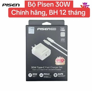sạc nhanh Pisen 30W ,20W sạc nhanh PD 3.0 chính hãng, siêu bền BH 12 tháng