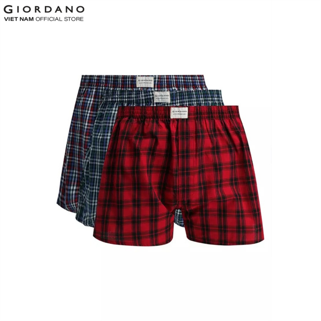 Ảnh GIORDANO Set 3 Quần Lót Nam Boxers 01174119 1