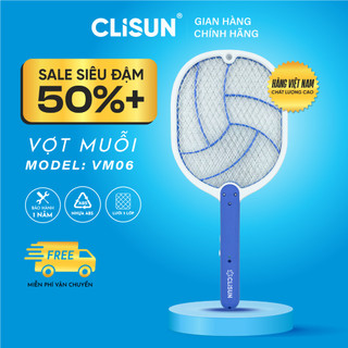 Vợt Bắt Muỗi Tiện Lợi CLISUN | Vợt Muỗi Thông Minh VM06 Trọng Lượng Nhẹ Pin Bền Bỉ 3 Lớp Chống Giật