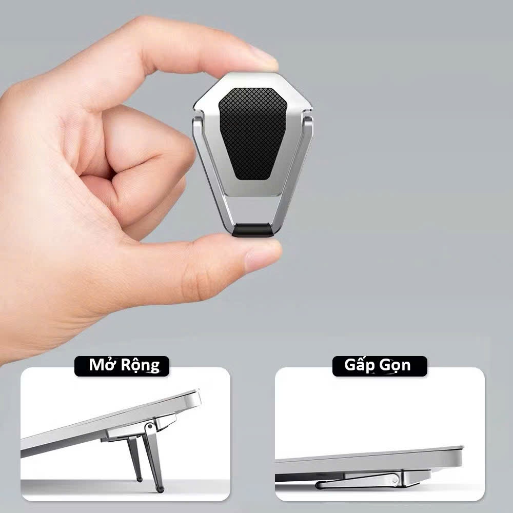 Giá Đỡ Laptop Mini Tản Nhiệt Chống Trượt Hợp Kim Loại ( Chân Kê Di Động Chịu Lực Ổn Định Nhỏ Gọn Tiện Dụng Giá Rẻ ) | BigBuy360 - bigbuy360.vn