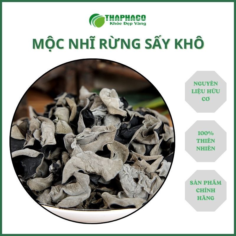 [Nấm Ngon] Mọc Nhỉ Rừng/Nấm Mèo Đen - Túi lớn loại 1kg - Siêu Ngon - Thaphaco