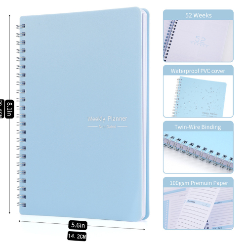 Sổ Tay Kế Hoạch 5 Phút, Weekly Planner 52 Tuần Không Có Năm, Sổ Planner In Màu, Giấy 100 GSM Dày Dặn