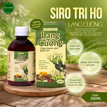 Siro ho thảo dược, giúp hỗ trợ thanh phế, giảm ho, THẦY THUỐC GIA ĐÌNH LANG CƯỜNG ho có đờm, đau họng 250ml
