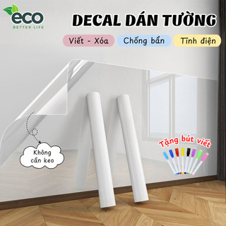 Decal dán tường từ tính không dùng keo chống bám bẩn, Giấy dán bảo vệ tường trong suốt dễ lau sạch