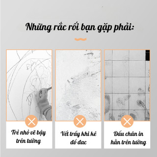 Decal dán tường từ tính không dùng keo chống bám bẩn, Giấy dán bảo vệ tường trong suốt dễ lau sạch