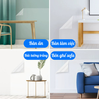 Decal dán tường từ tính không dùng keo chống bám bẩn, Giấy dán bảo vệ tường trong suốt dễ lau sạch