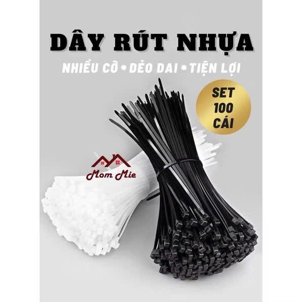 Set 500 dây rút nhựa, thít nhựa, lạt nhựa 100mm | Shopee Việt Nam