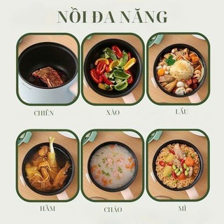 Nồi Lẩu Điện Đa Năng Có Lớp Chống Dính Điều Chỉnh Nhiệt, Nồi Lẩu Điện Mini Dung Tích 1.5 Lít - LQ