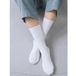Tất nữ cổ cao RC EVA mẫu sọc gân, vớ cổ cao trơn màu chất vải co giãn 4 chiều, dày dặn thoáng khí VJD-072-1DOI