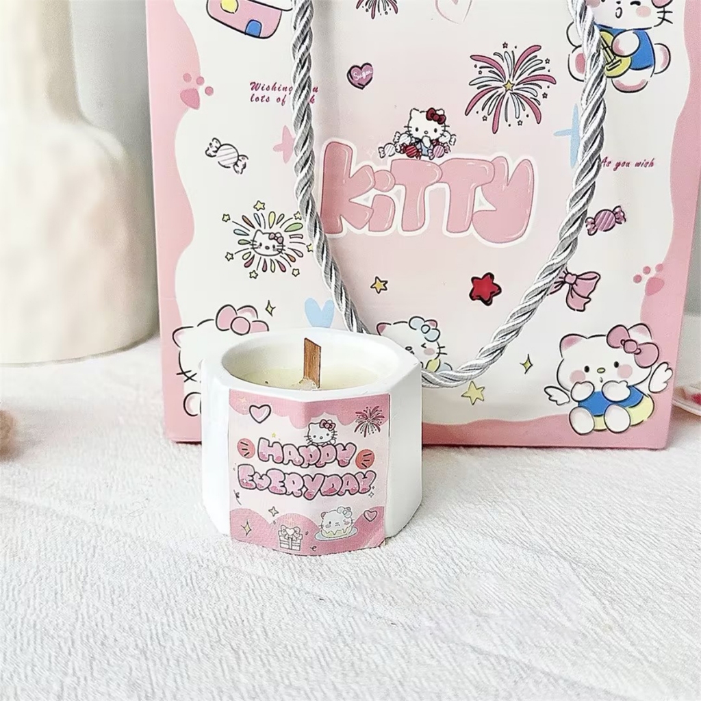 Bộ - Hello Kitty Nến Thơm Quà Tặng Quà Sinh Nhật Cho Nữ Set Quà Cao Cấp Hỗ Trợ Giấc Ngủ An Thầnến Không Khói Phòng