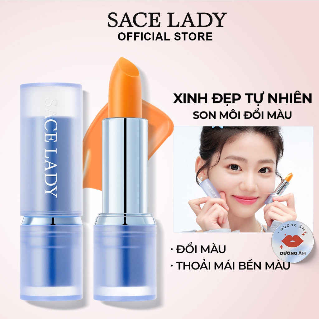 Son Dưỡng Môi SACE LADY Thay Đổi Màu Sắc Dưỡng Âm Mịn Màng Trang Điểm Môi Nhẹ Nhàng 3.5g