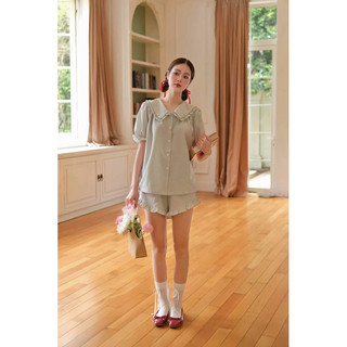 𝗛𝗮̀𝗻𝗴 𝗰𝗵𝗶́𝗻𝗵 𝗵𝗮̃𝗻𝗴 Bộ đồ ngủ mặc nhà pyjama BAMBI chất liệu kate nhăn tiểu thư - ON WORKSHOP