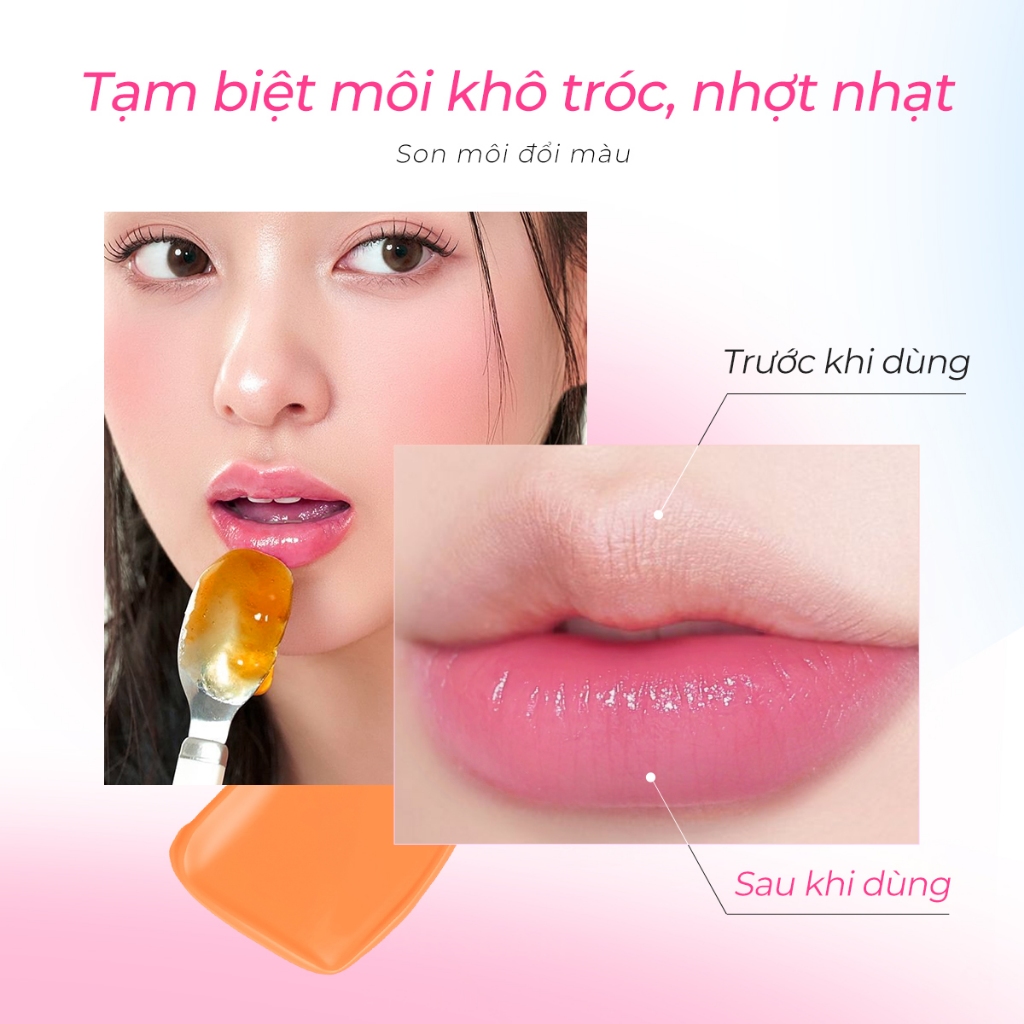 Son Dưỡng Môi SACE LADY Thay Đổi Màu Sắc Dưỡng Âm Mịn Màng Trang Điểm Môi Nhẹ Nhàng 3.5g