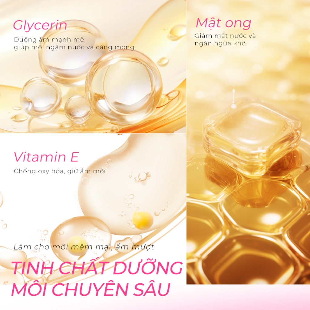 Son Dưỡng Môi SACE LADY Thay Đổi Màu Sắc Dưỡng Âm Mịn Màng Trang Điểm Môi Nhẹ Nhàng 3.5g